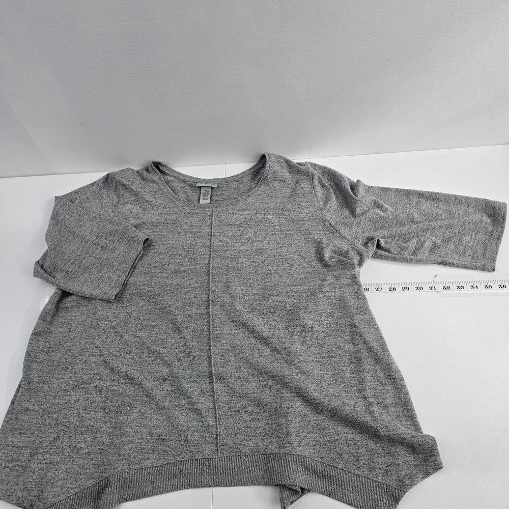 Catherines sweater gray lightweight 3/4‎ sleeve womens 3X 6786